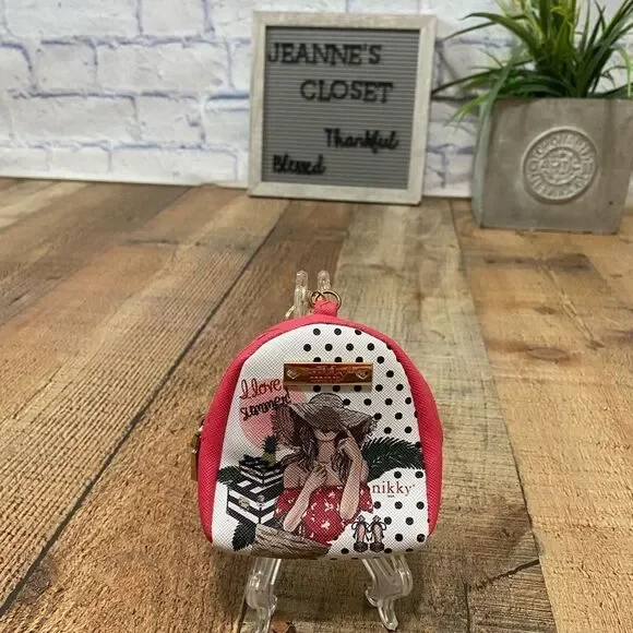 Nicole Lee Nikky Mini Bag U.S.A. 3.5" Backpack Keychain - Picture 9 of 12